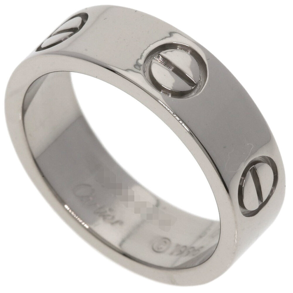 CARTIER 18k Silver Love Ring #50